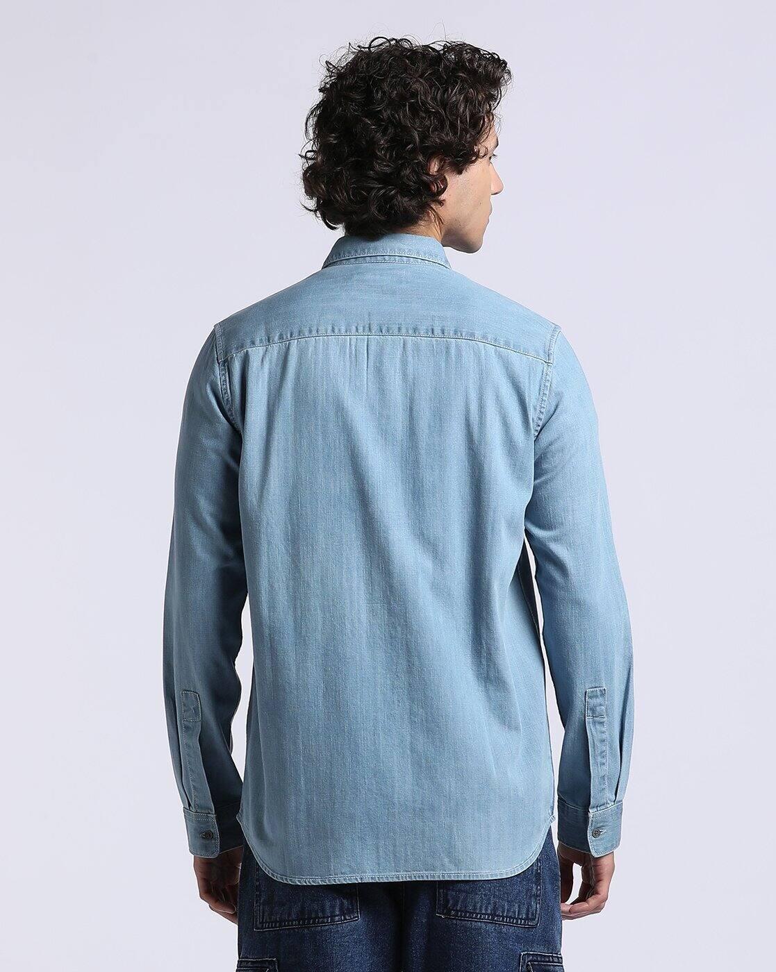 FULL SLEEVE LIGHT INDIGO, LT. BLUE