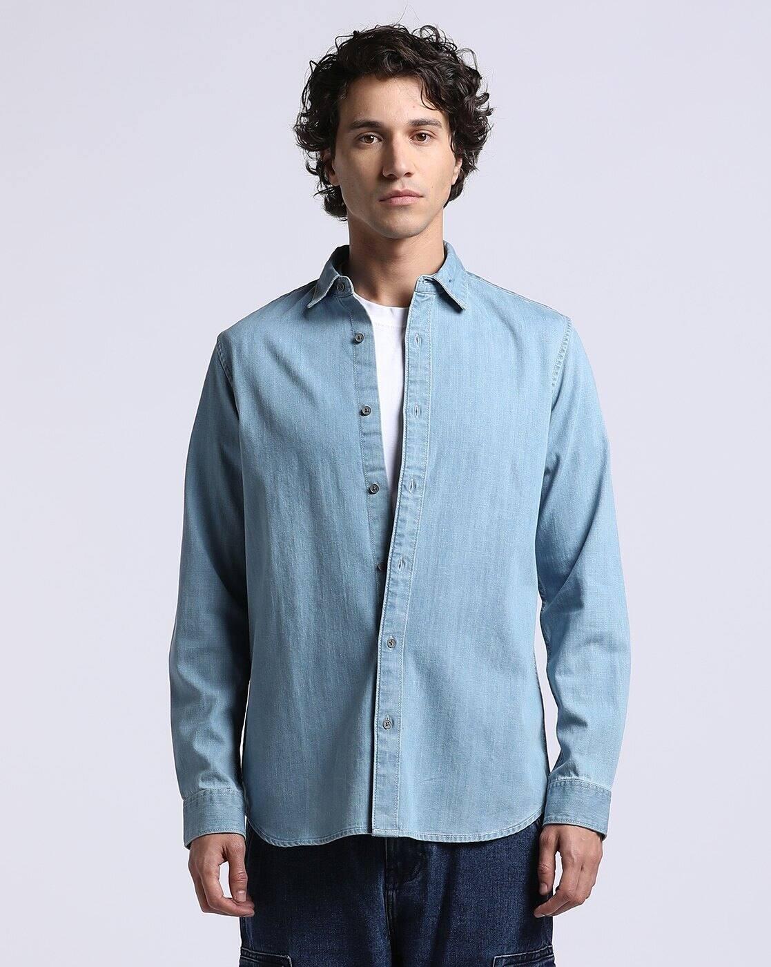 FULL SLEEVE LIGHT INDIGO, LT. BLUE