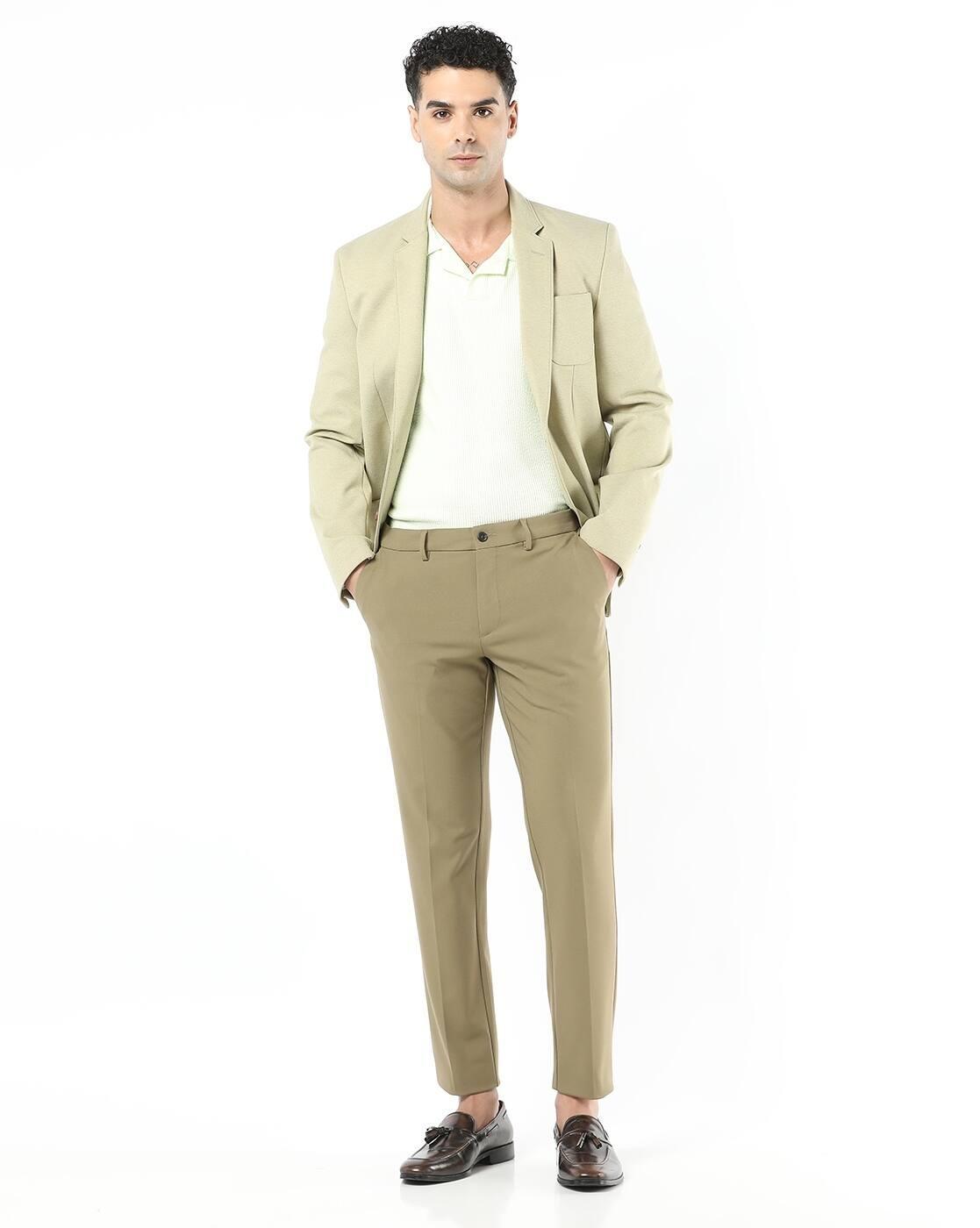 SLIM FIT CAVALLRY TWILL TROUS, KHAKI, 30