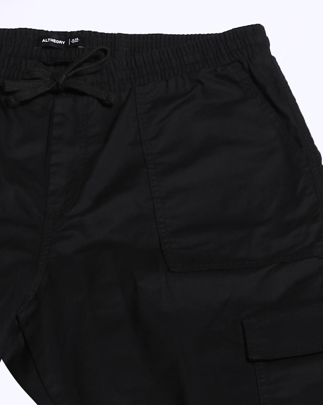 PLUS SIZE CARGO JOGGERS W, JET BLACK, 40