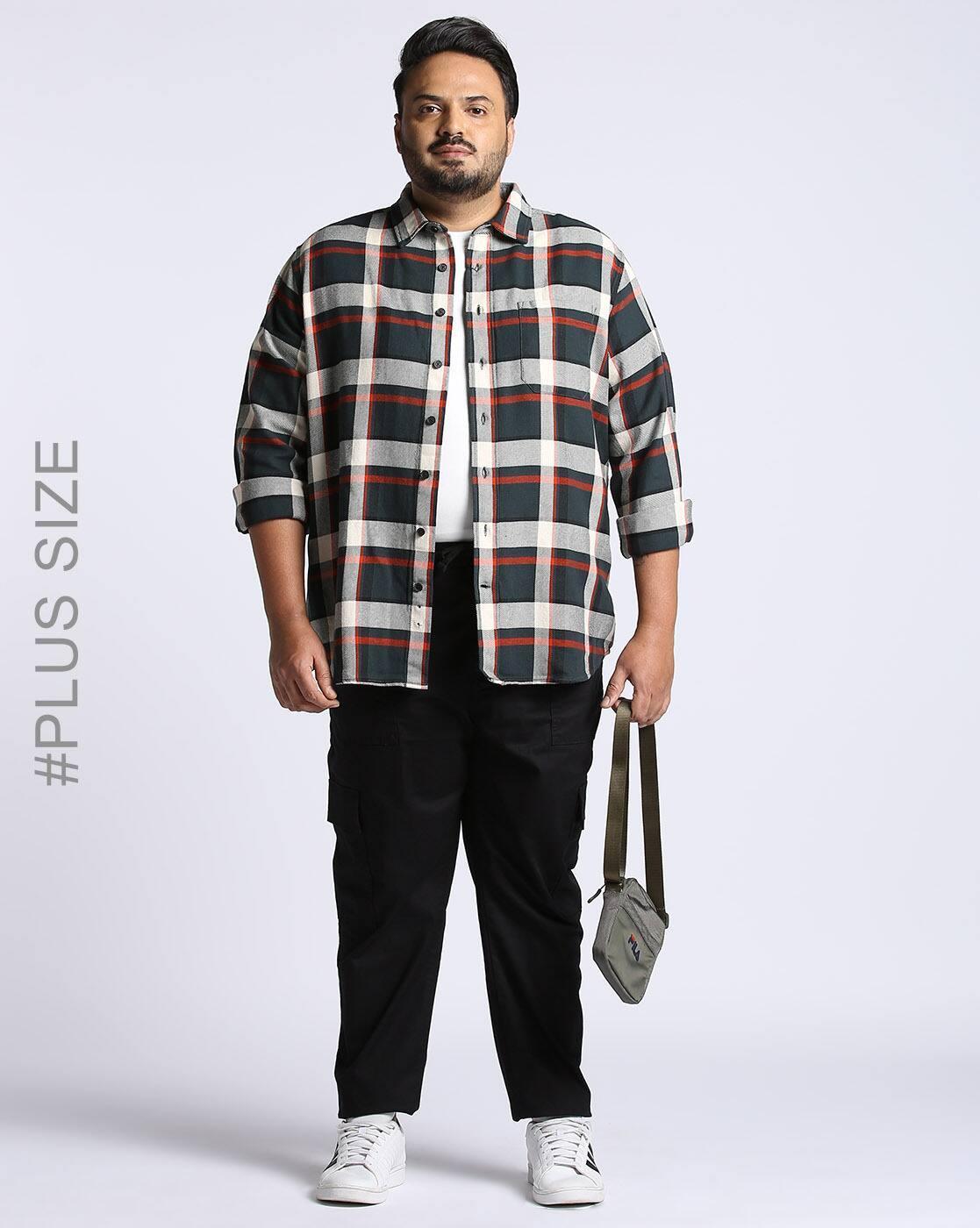 FULL SLEEVE TWILL CHECK PLUS, TEAL, 5XL