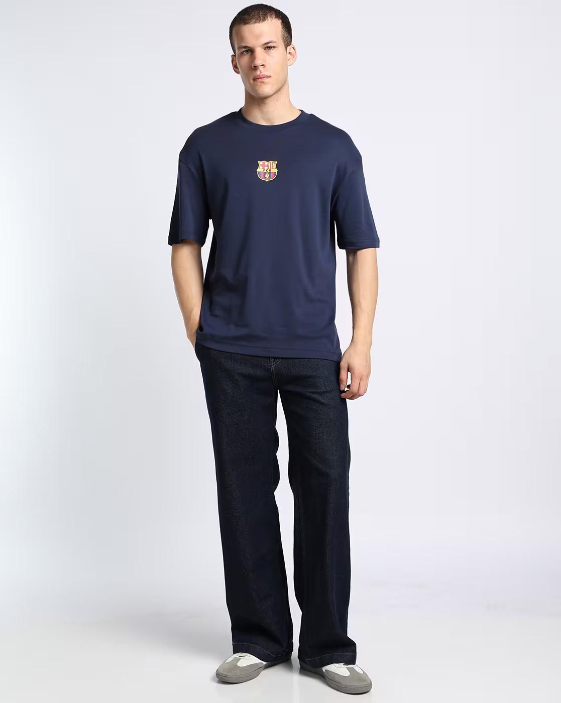 Barca Print Oversized T-Shirt
