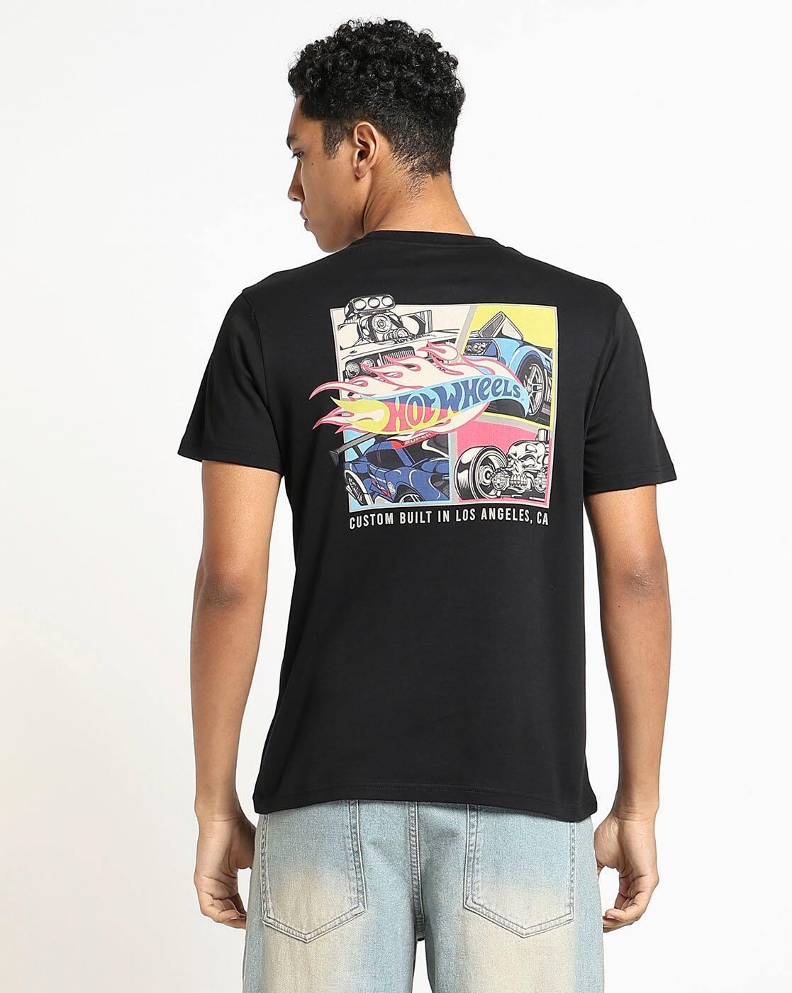 HOT WHEELS TSHIRT WITH B, JET BLACK, XXL