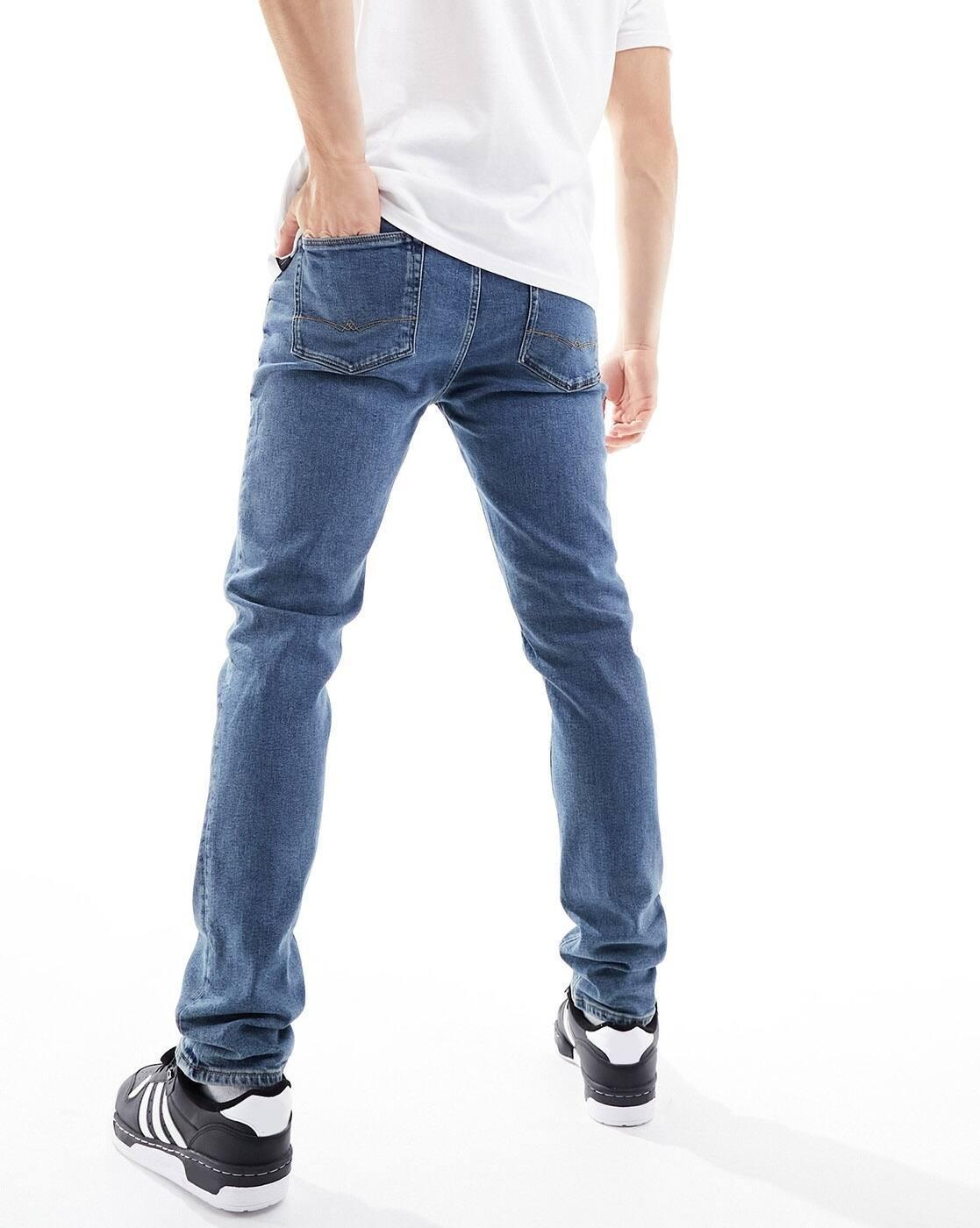 ASOS MEN JEANS, MID WASH BLUE, W30 L32