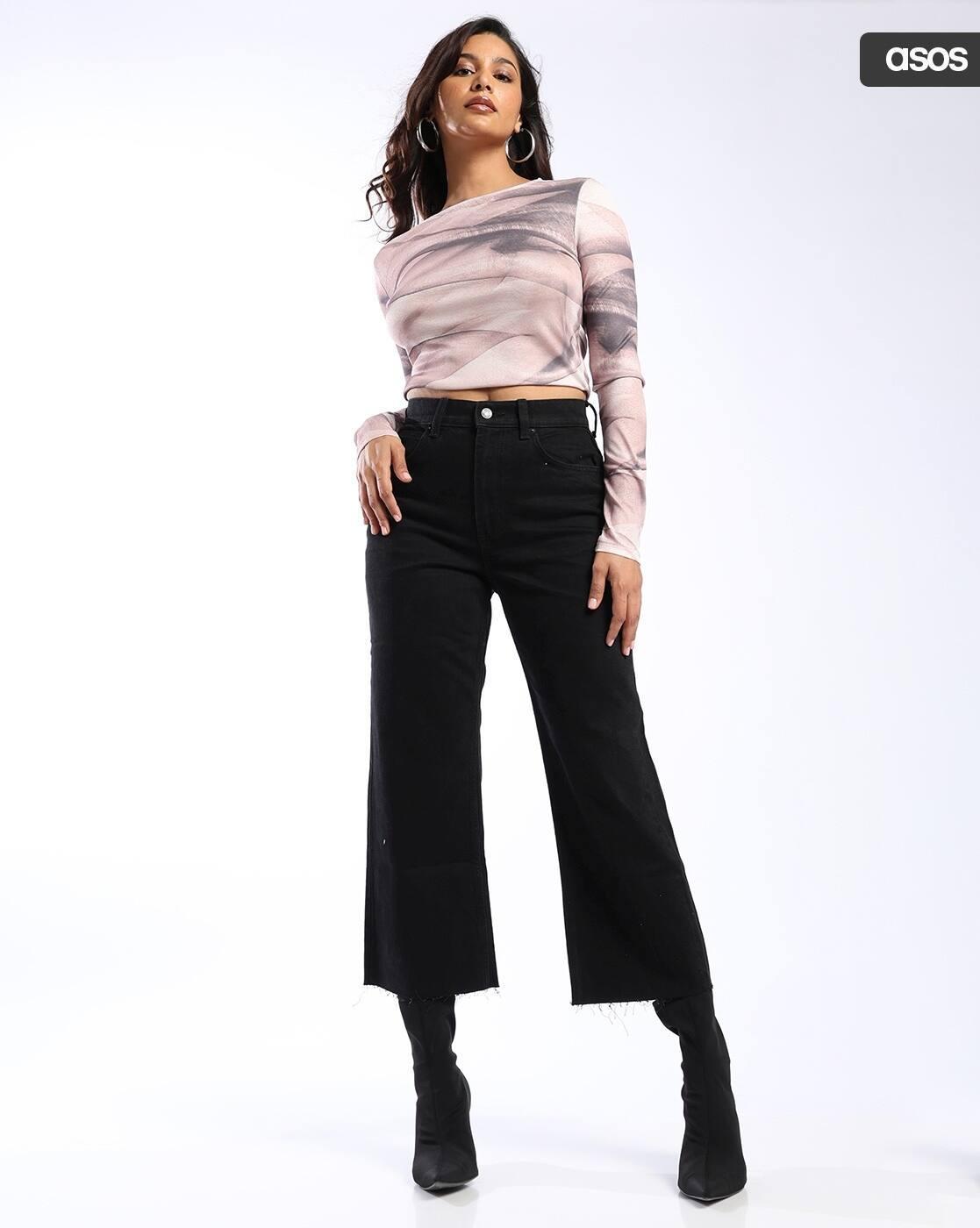 ASOS WOMEN JEANS, WASHED BLACK, W32 L34