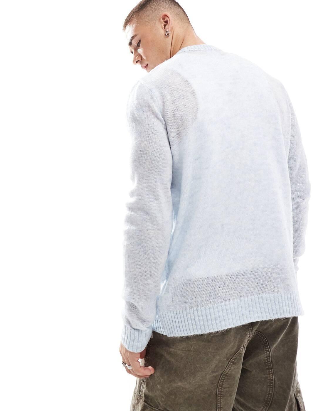 ASOS MEN SWEATERS & CARDIGANS, BLUE, 2XL