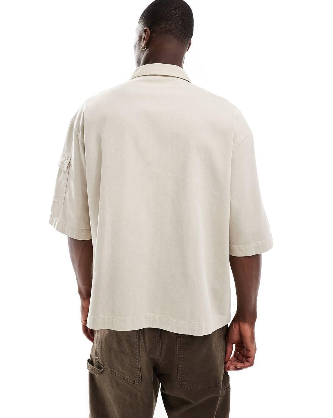 ASOS MEN SHIRTS, STONE, XL