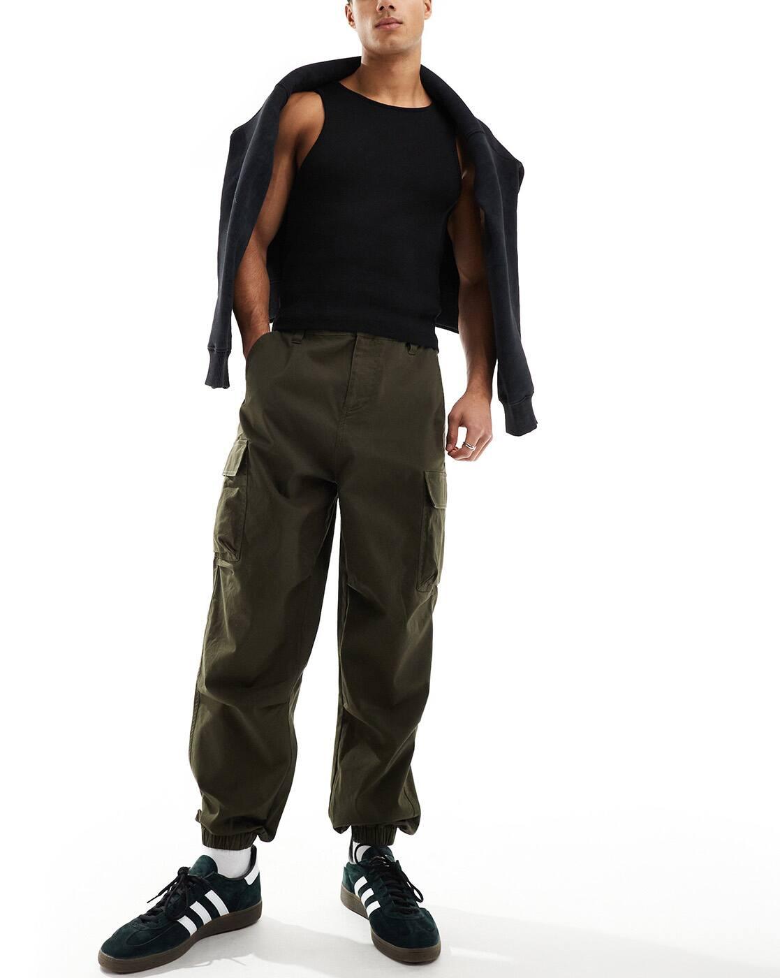 ASOS MEN TROUSERS & PANT, KHAKI, W36 L32