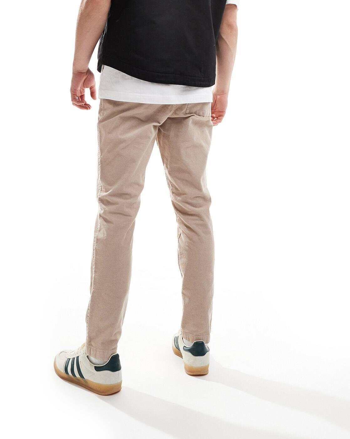 ASOS MEN TROUSERS & PANTS, TAUPE, L