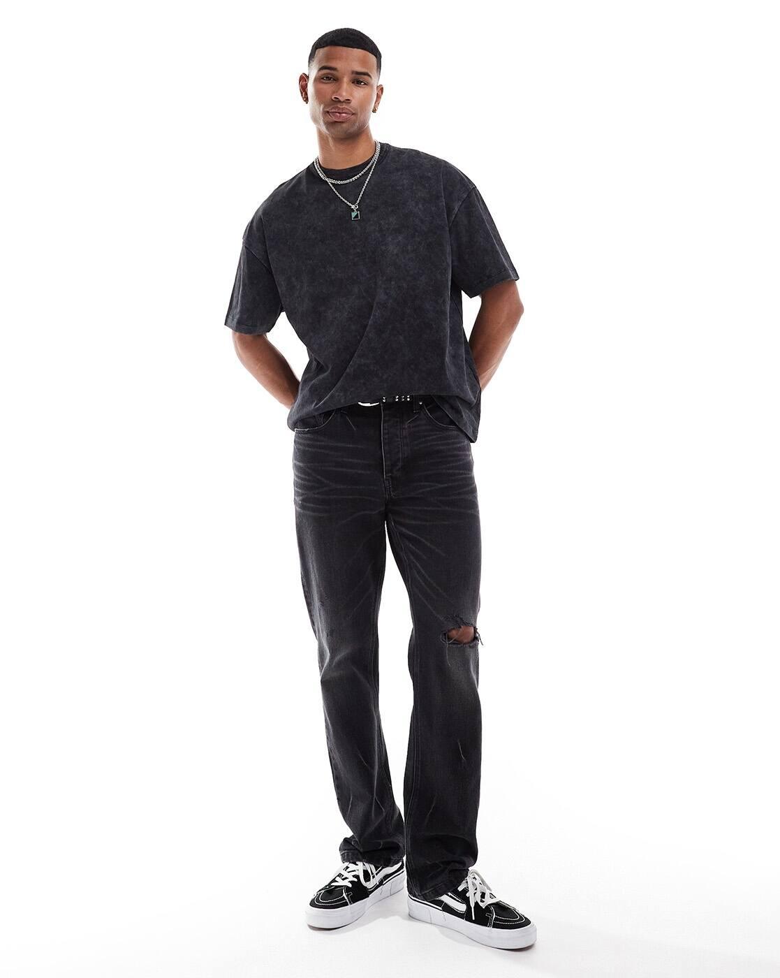 ASOS MEN TSHIRTS, BLACK, L