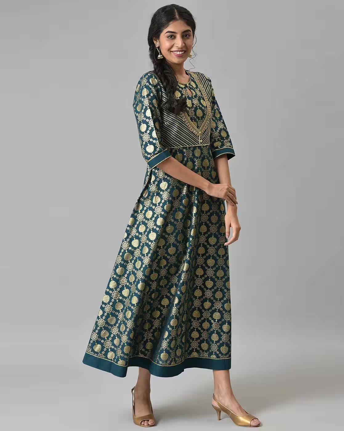 Printed Fit & Flare Dress
