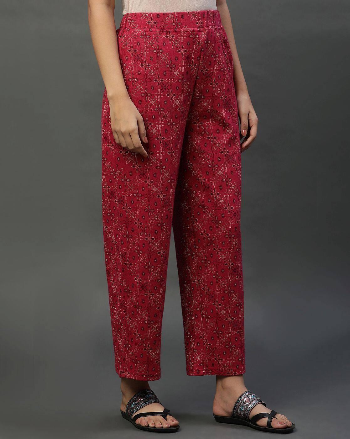 Women Floral Print Straight Fit Palazzos