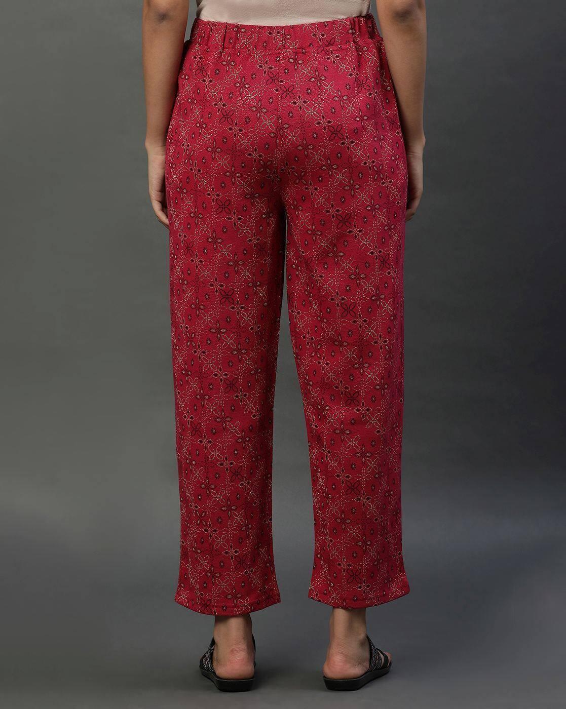 Women Floral Print Straight Fit Palazzos