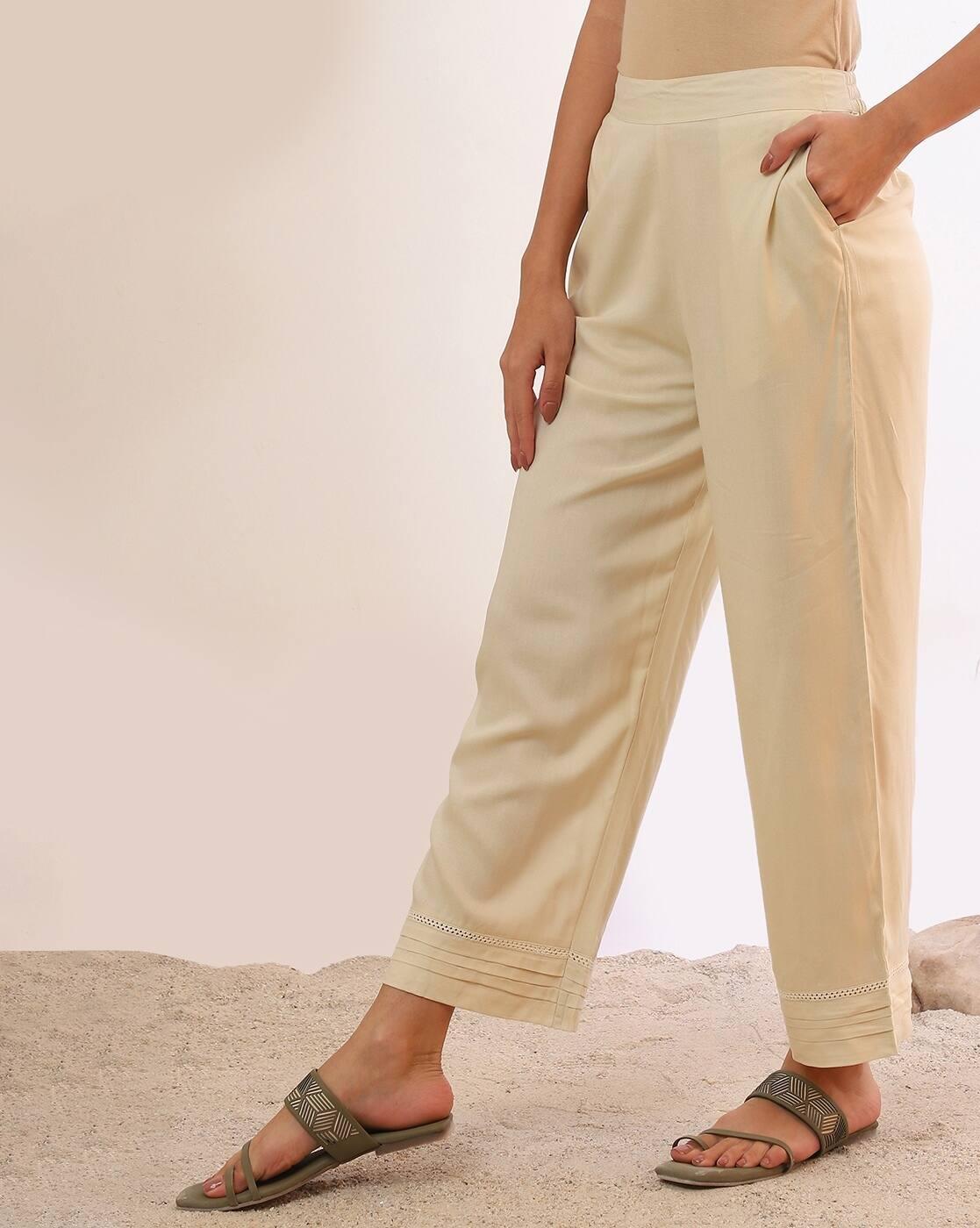 BOTTOMWEAR, BEIGE, M