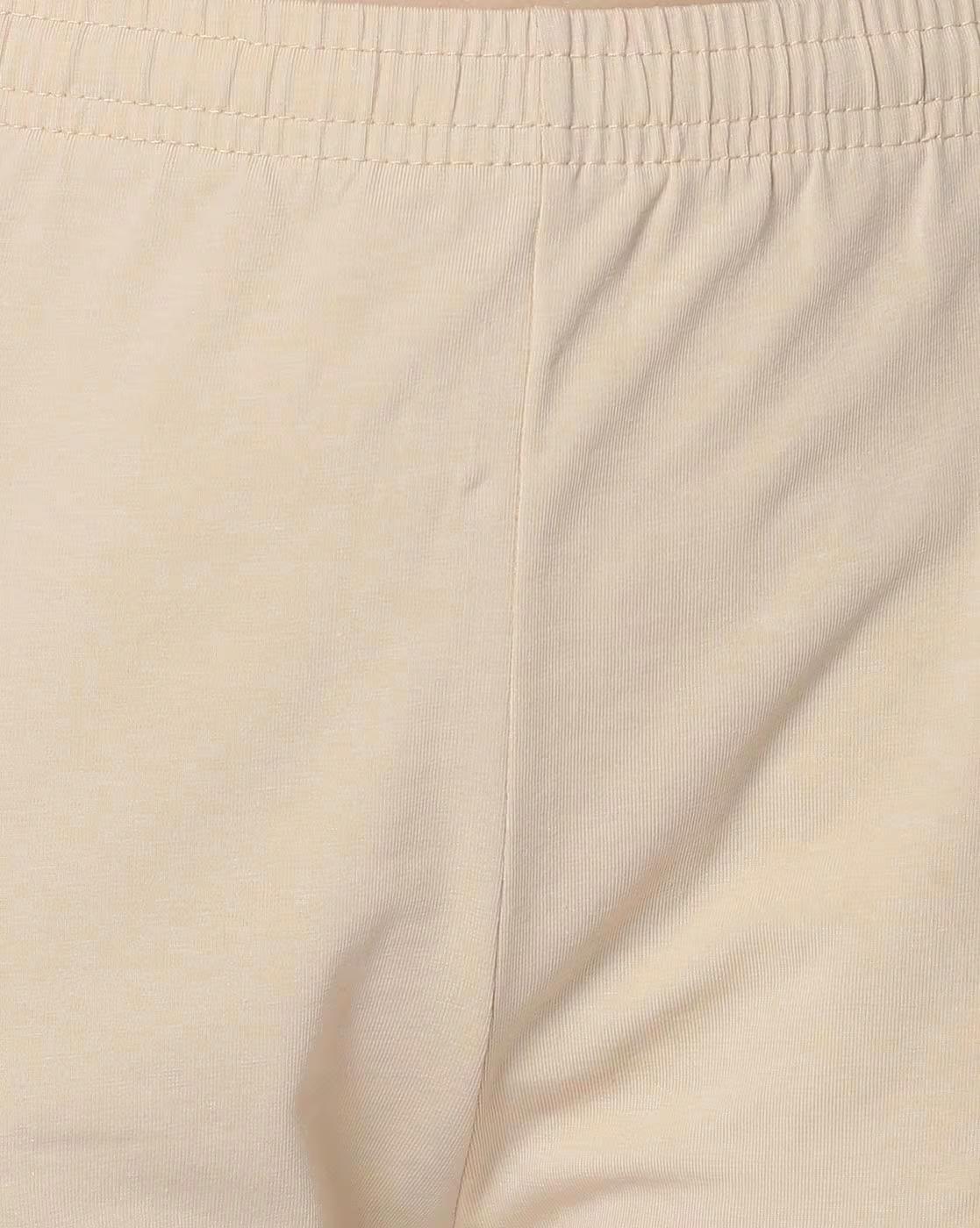 KNIT CHURIDAR, CREAM, S