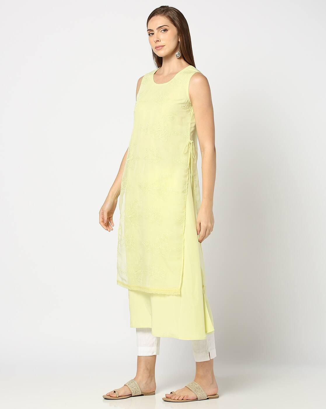EMBROIDERED MOCK DUAL LAYER, LIME, XL