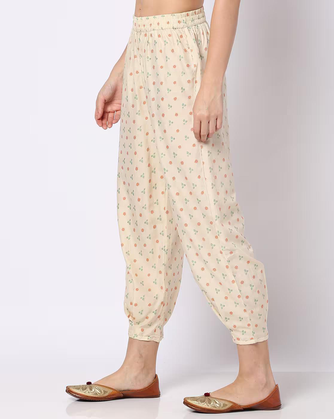 Women Floral Print Cropped Salwar