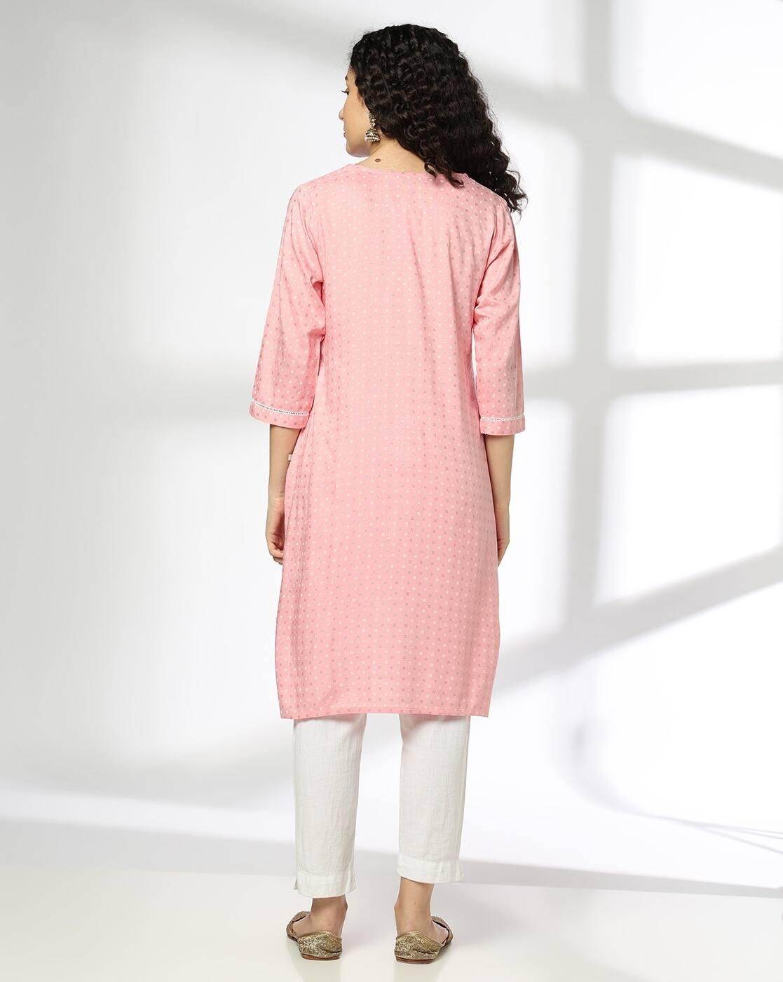 SMALL DOTS FLOWER Y NECK LACE K, PINK, L