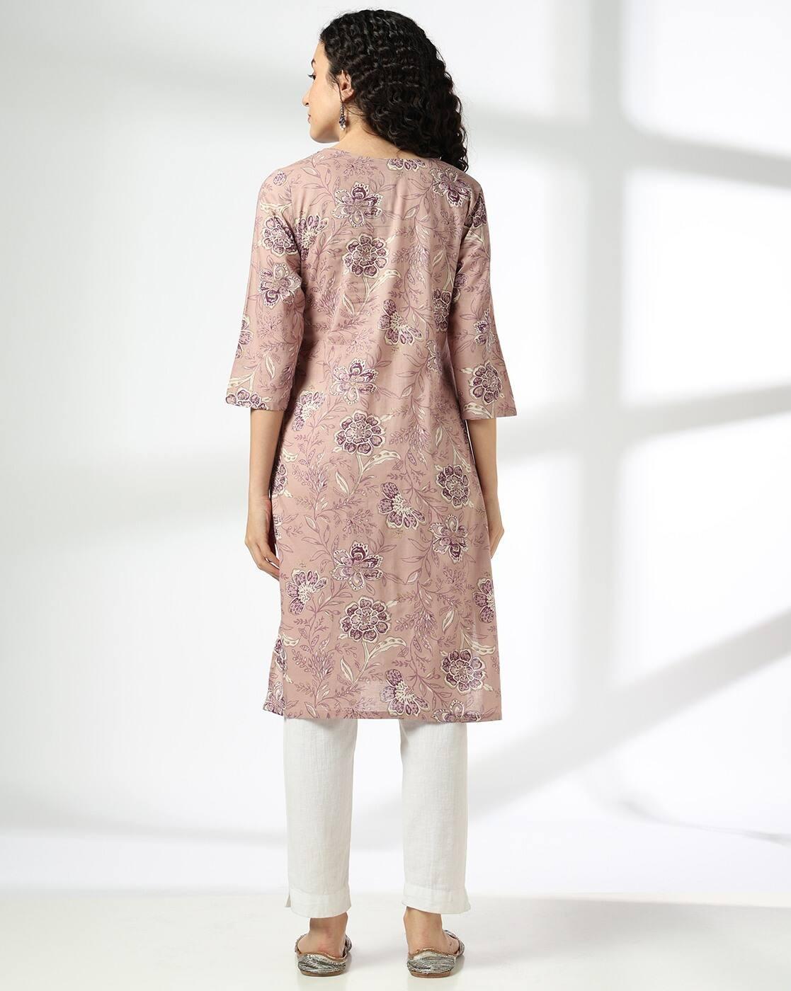 TONAL FLORAL JAAL PRT KUR, LT. PURPLE, M