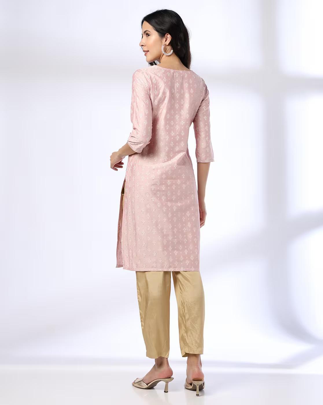 AOP GLITTER LEFT LACE RIGHT, LT PINK, M