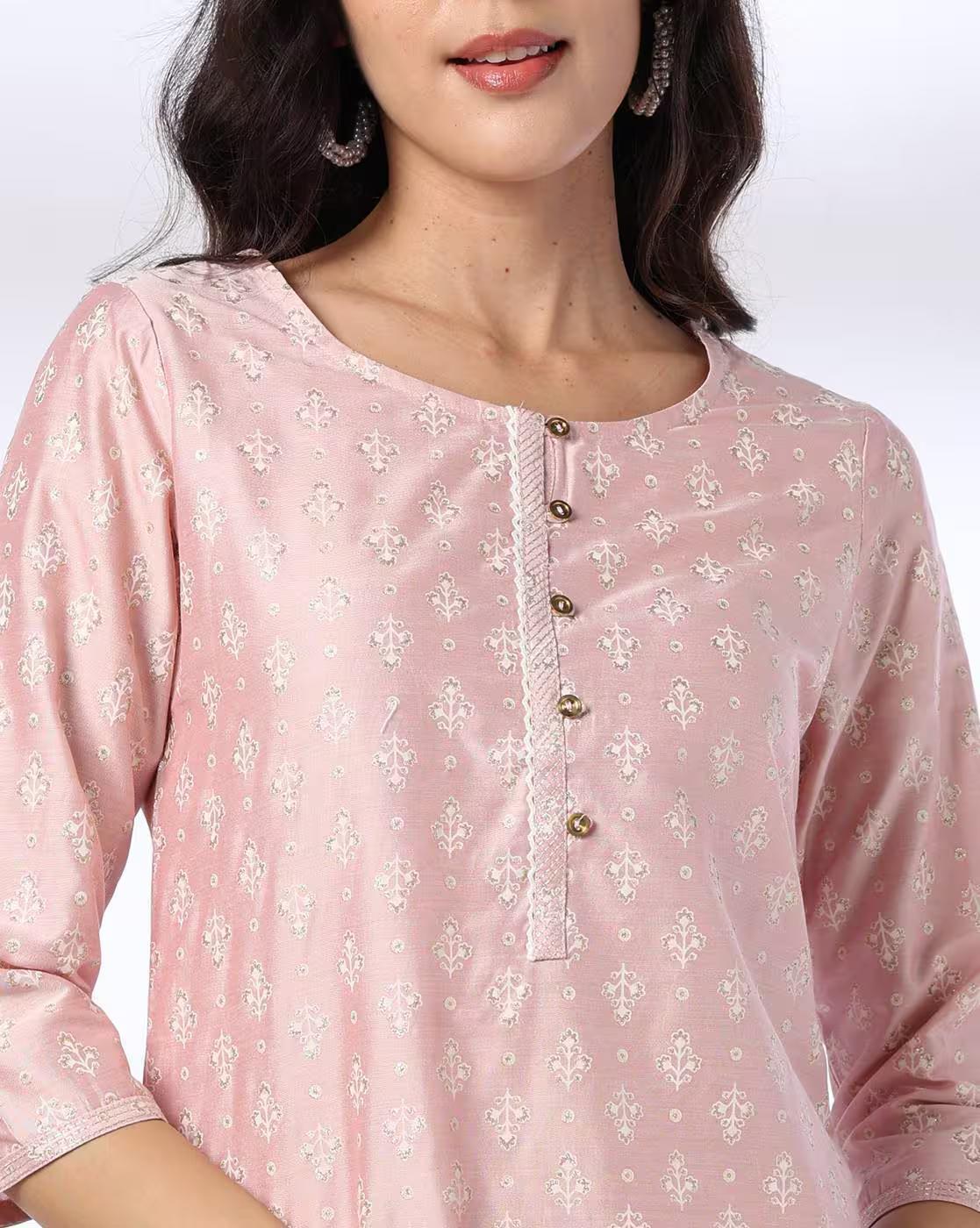 AOP GLITTER LEFT LACE RIGHT, LT PINK, M