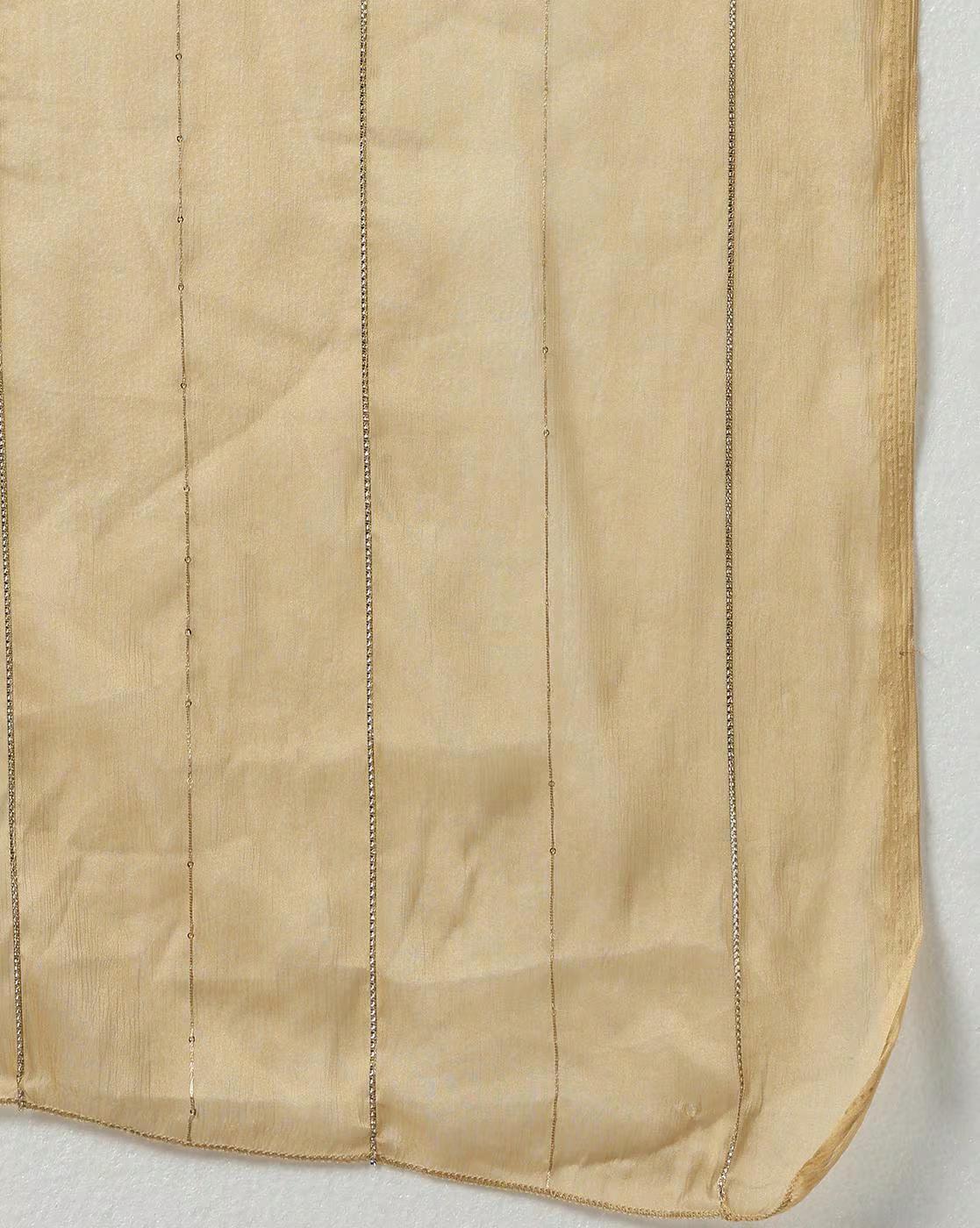 POLY CHIFFON DUPATTA, GOLD, FS
