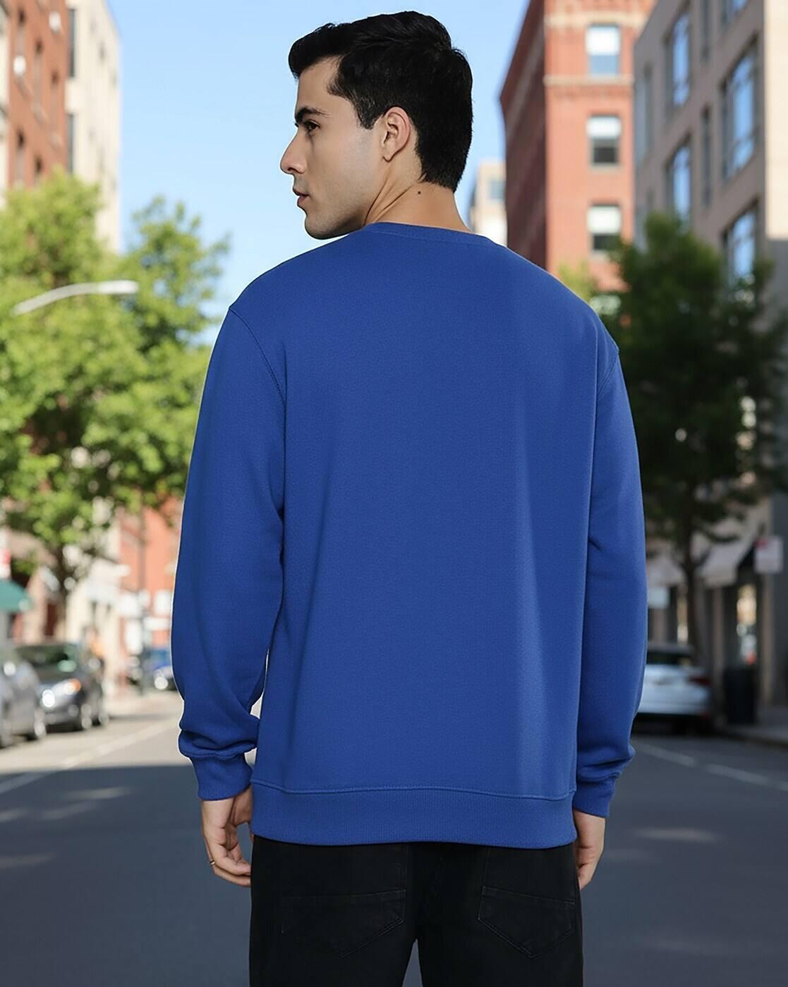 Men Graphic Print Regular Fit Round-Neck Sweatshirt