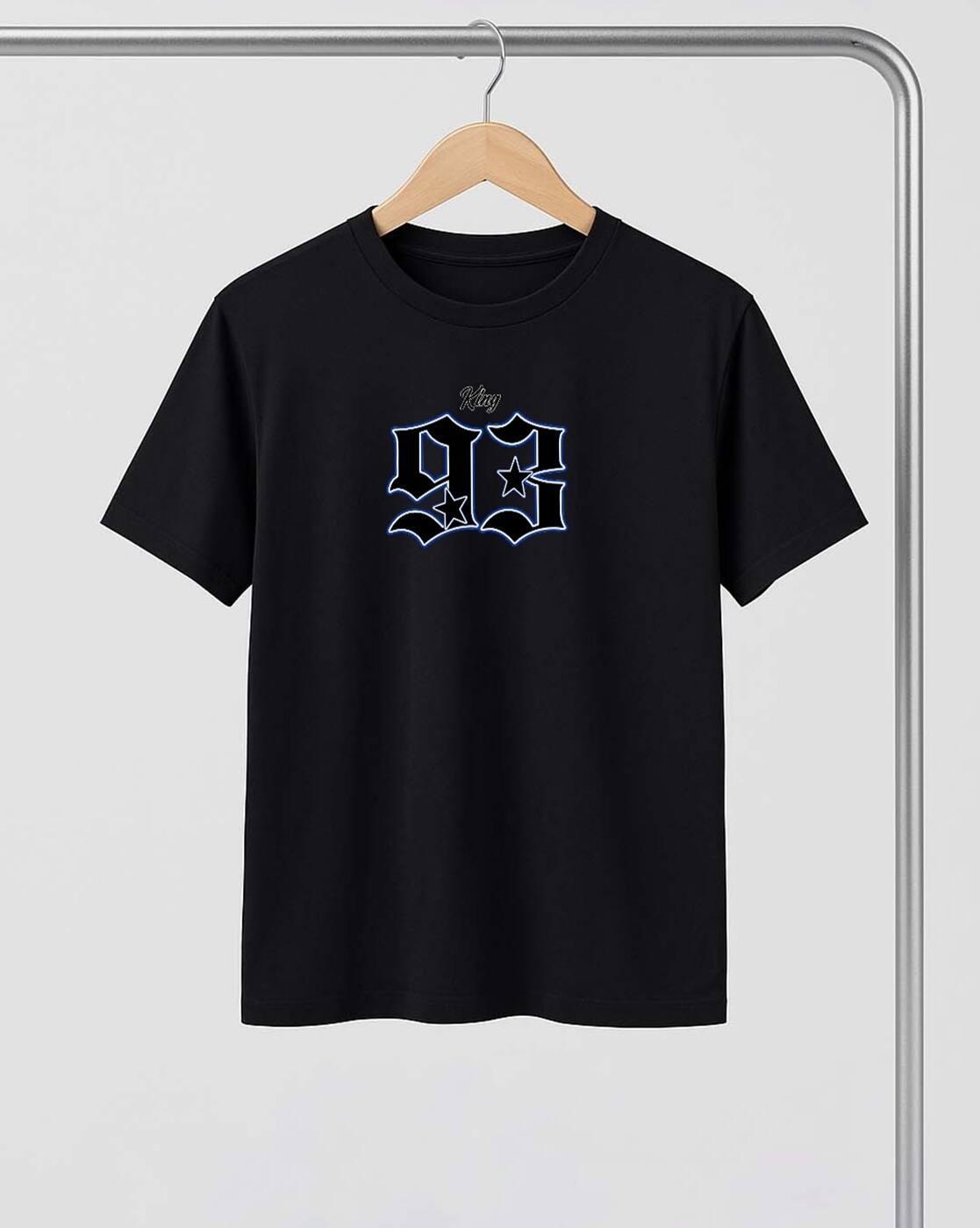 Men Typographic Print Regular Fit Round-Neck T-Shirt