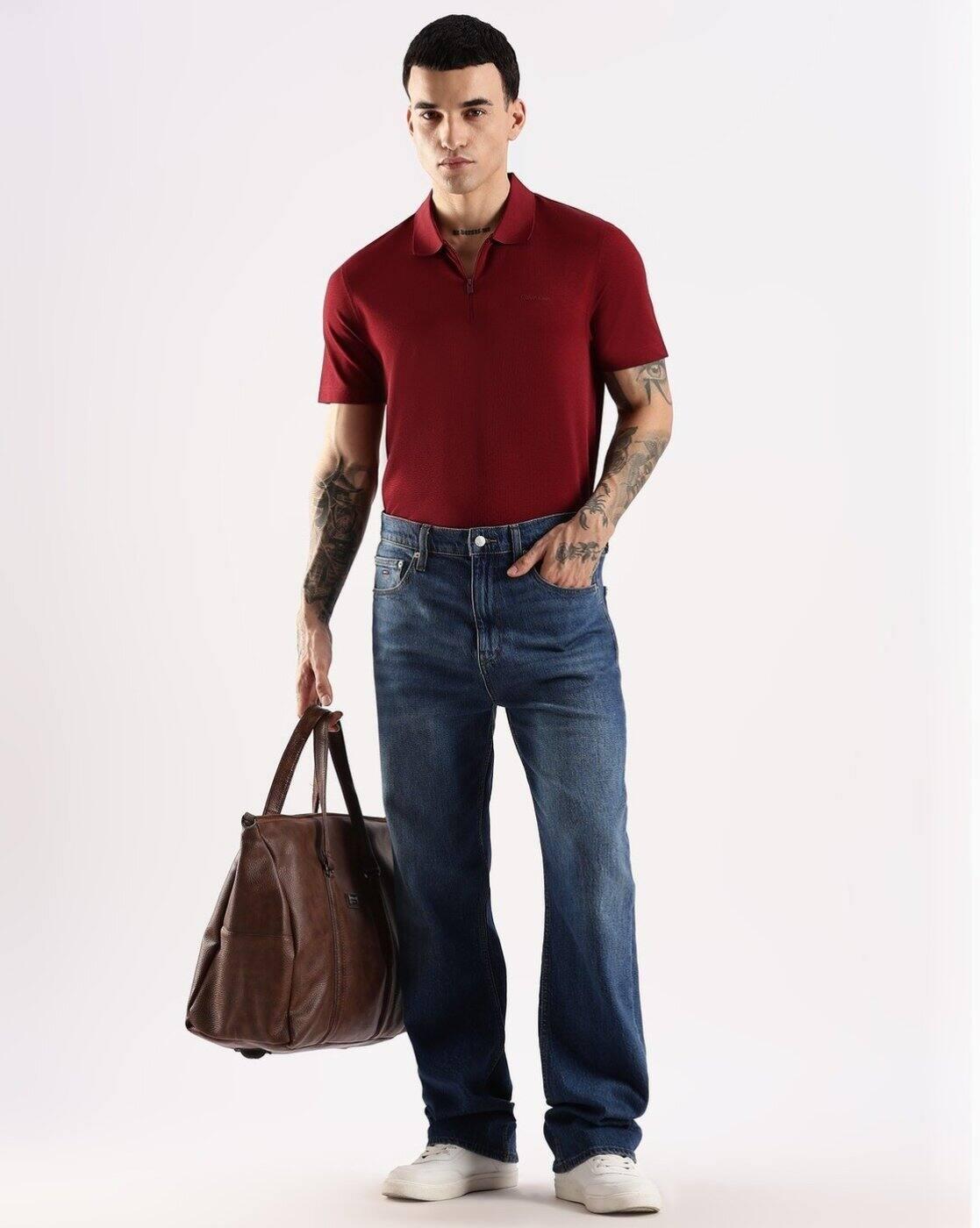 Men Tech Pique Regular Fit Polo T-Shirt