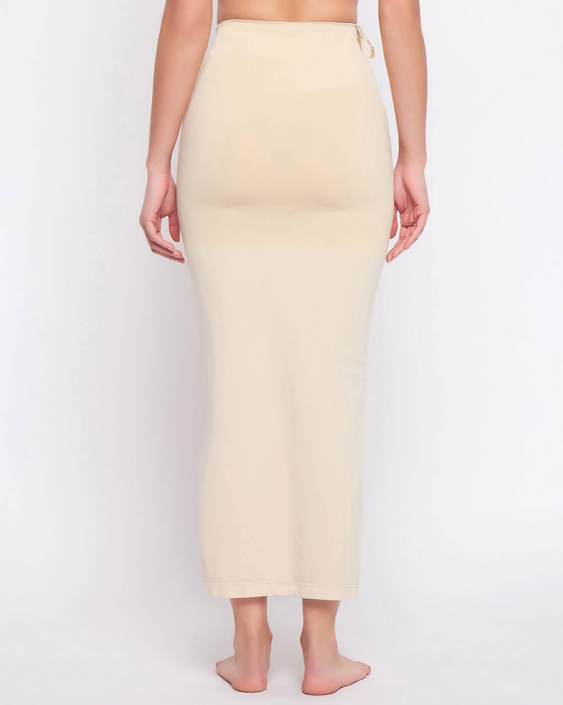 Clovia Saree Shapewear With Dr, BEIGE, M