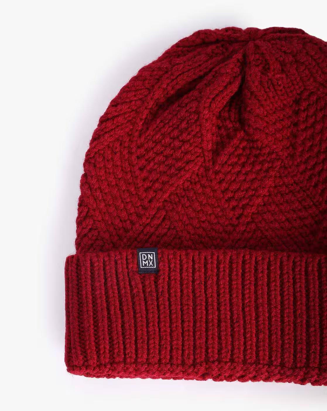 WOMEN WINTER CAPS, RED, FS