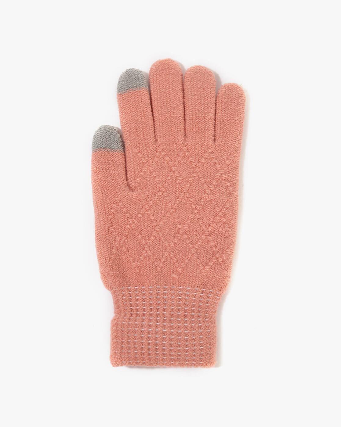 WOMEN GLOVES, PINK, FS