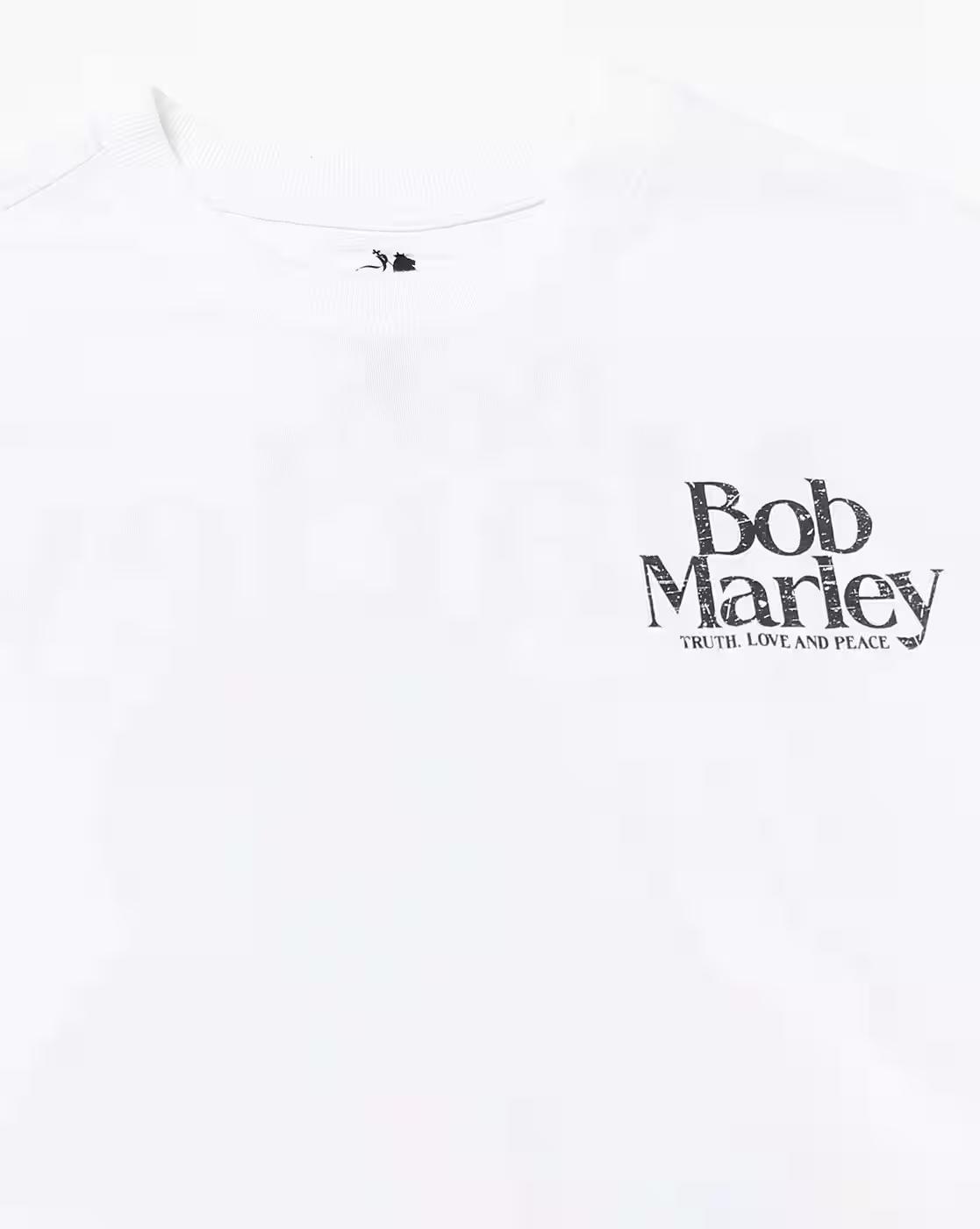 Bob Marley - Men Typographic Print Regular Fit Crew-Neck T-Shirt
