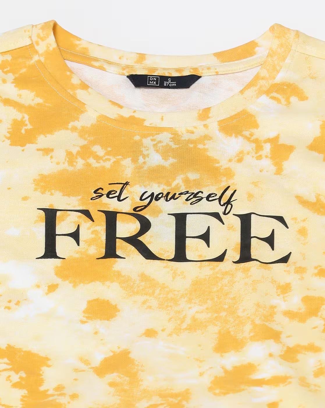 Women Tie & Dye Print Relaxed Fit Sweatshirt