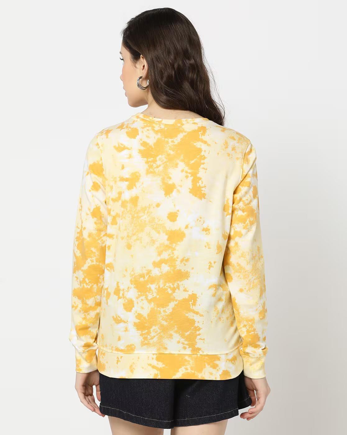 Women Tie & Dye Print Relaxed Fit Sweatshirt