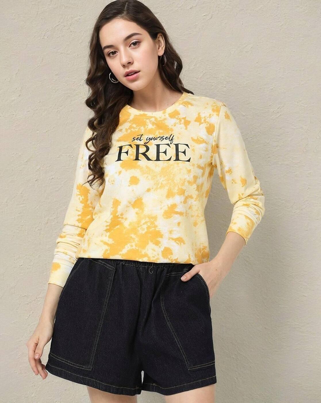 Women Tie & Dye Print Relaxed Fit Sweatshirt