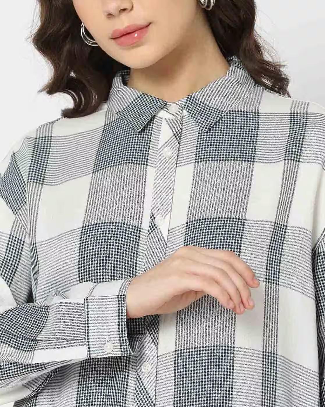 Women Checked Relaxed Fit Shirt