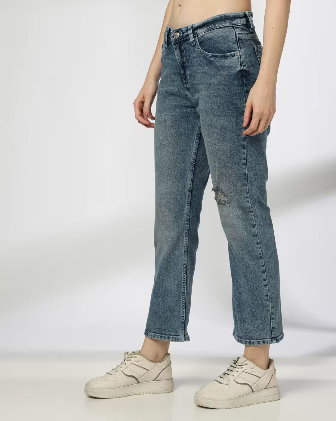 MID RISE ANKLE LENGTH S, MEDIUM BLUE, 32