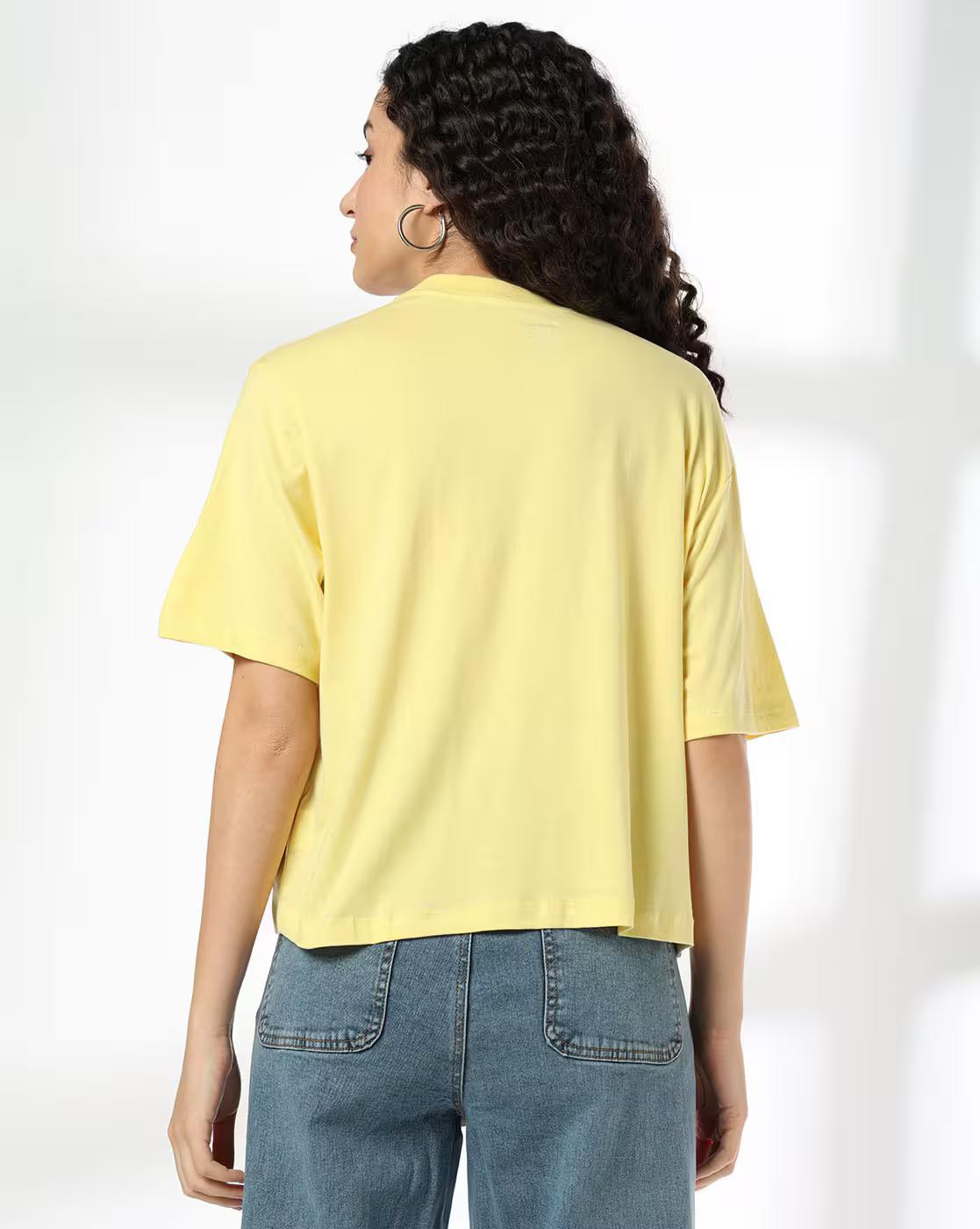 PURE PARADISE DROP SHOULDER C, YELLOW, M