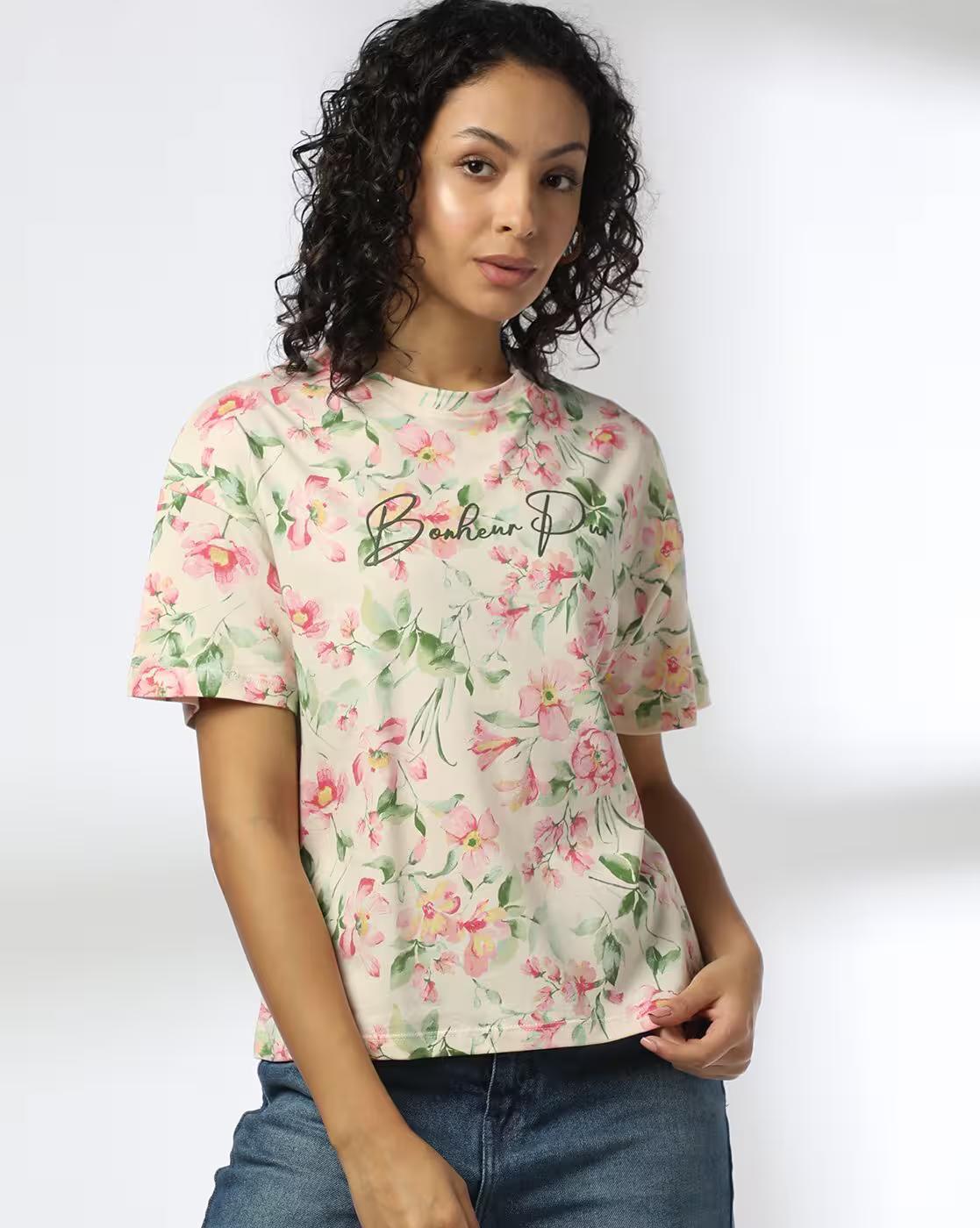 BONHEUR PUR AOP DROP SHOULDER, MULTI, L
