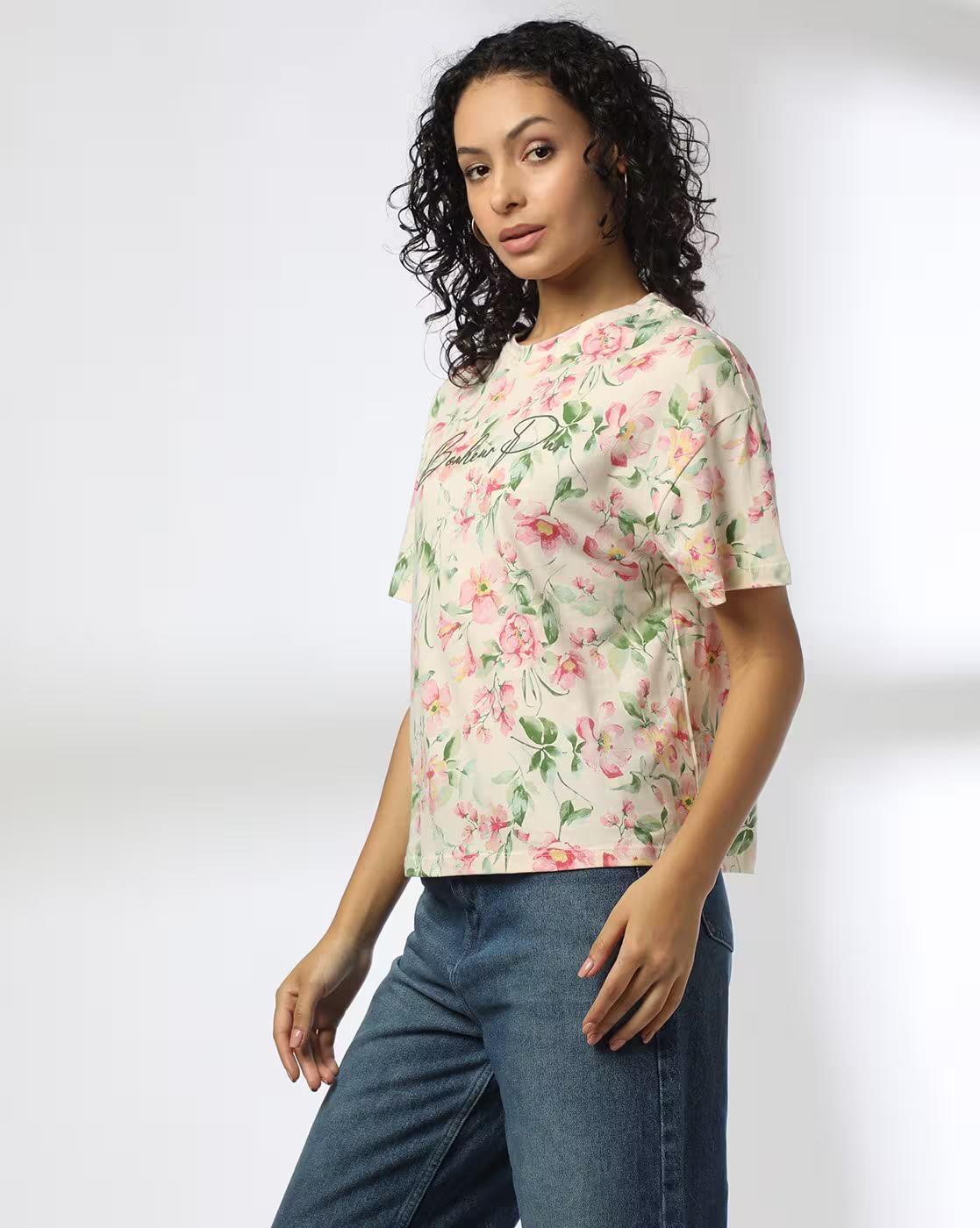 BONHEUR PUR AOP DROP SHOULDER, MULTI, L