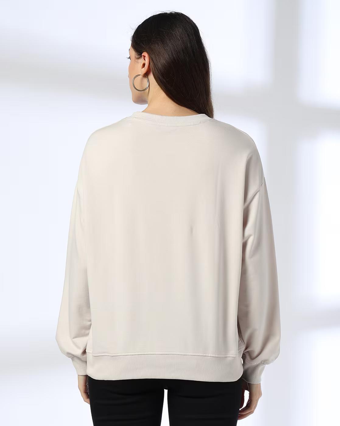 Disney - Women Mickey Mouse Print Relaxed Fit Sweatshirt