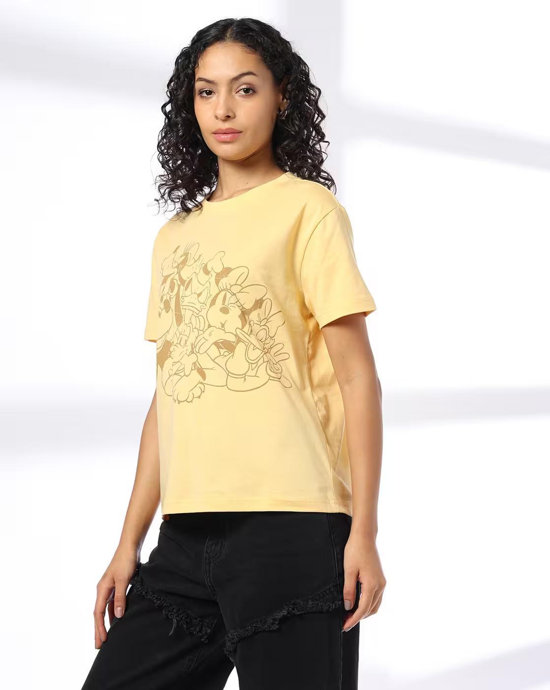 MICKEY AND FRIENDS REGULAR S, YELLOW, XS