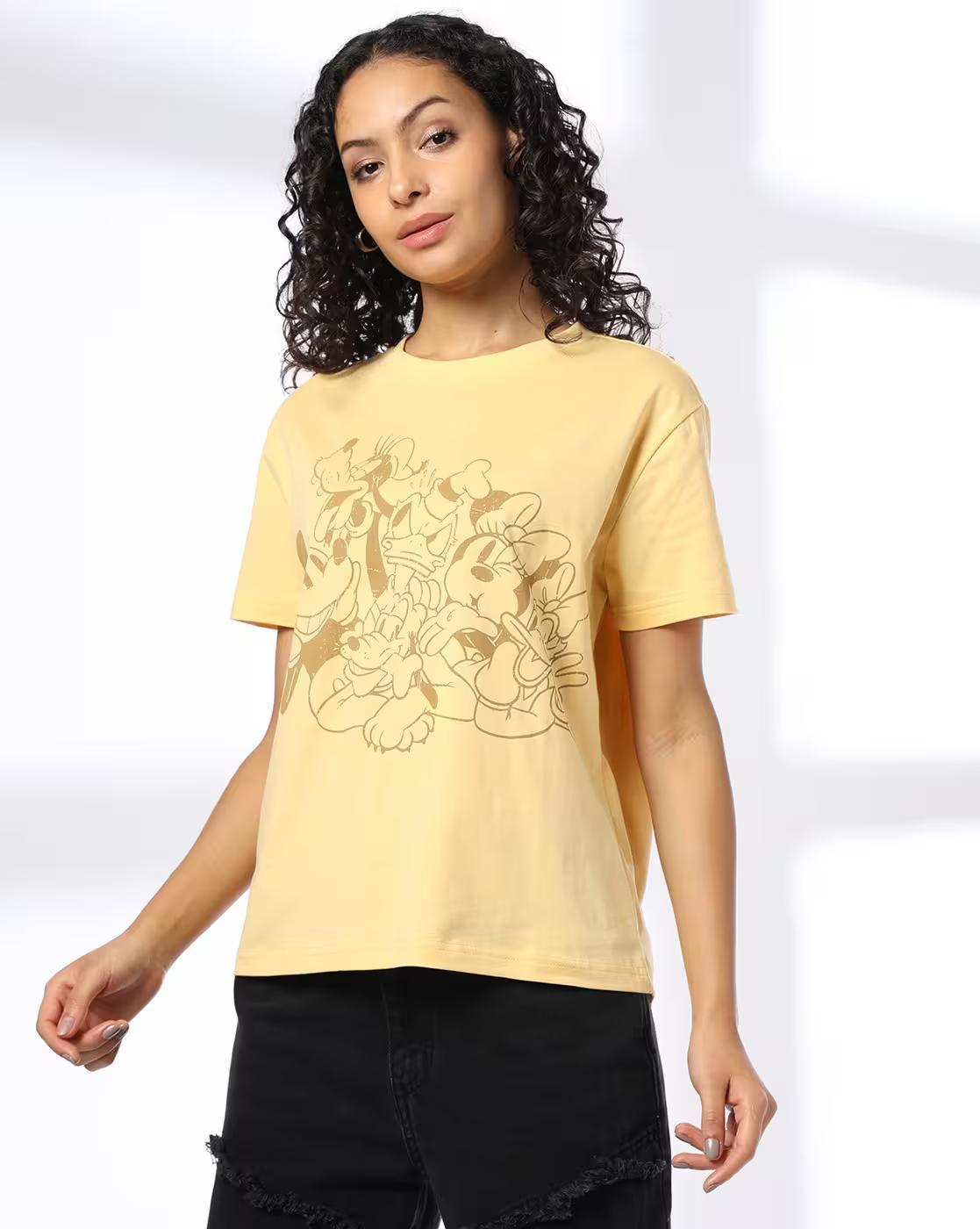 MICKEY AND FRIENDS REGULAR S, YELLOW, XS