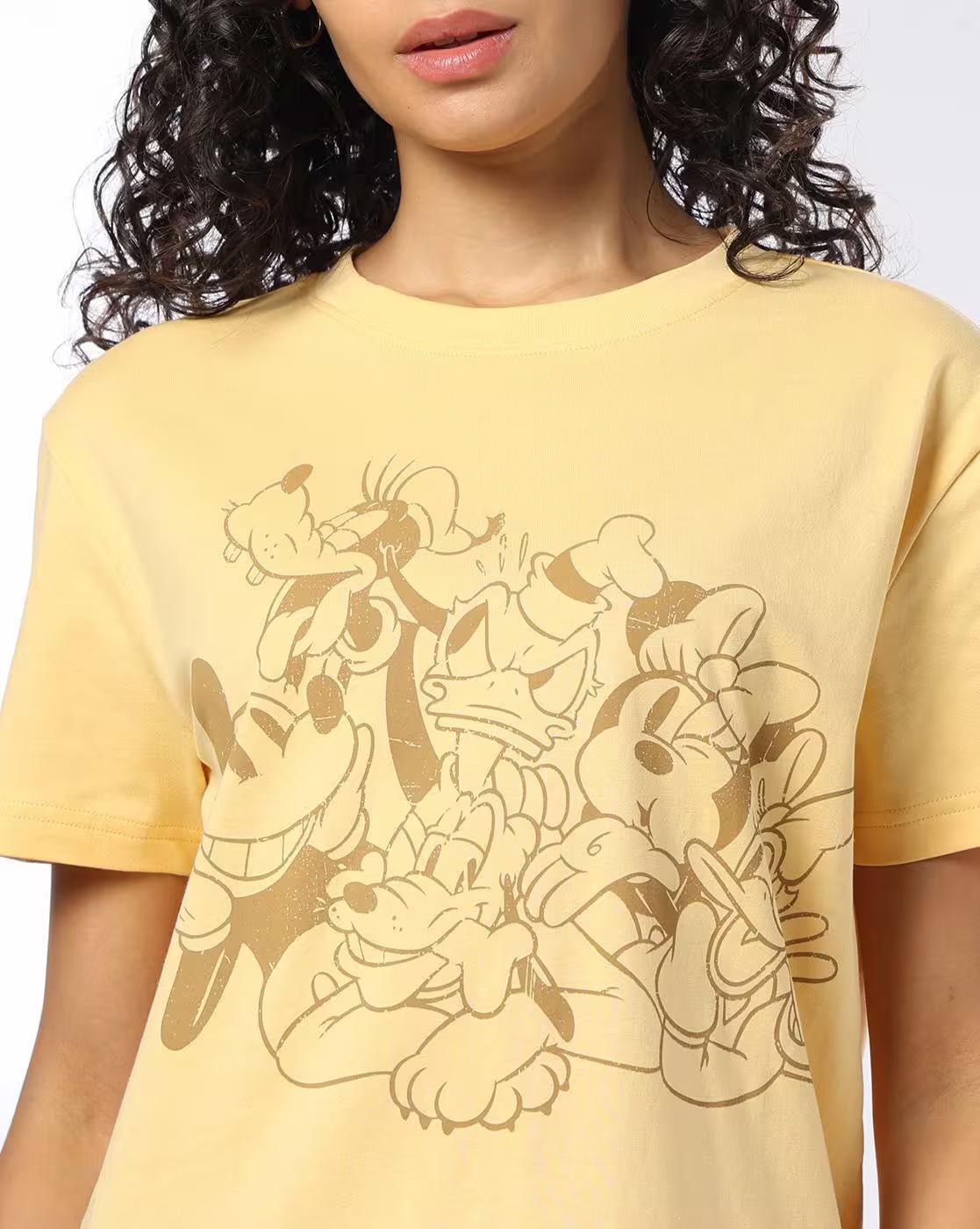 MICKEY AND FRIENDS REGULAR S, YELLOW, XS