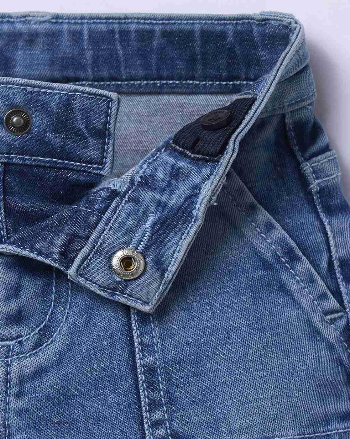 MID WASH CARGO DENIM, BLUE, 18-24M