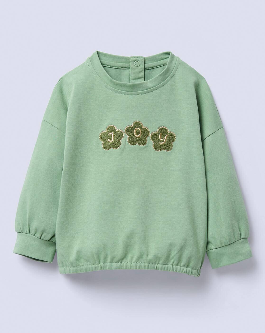 FULL SLEEVE 220 GSM WITH T, GREEN, 9-12M