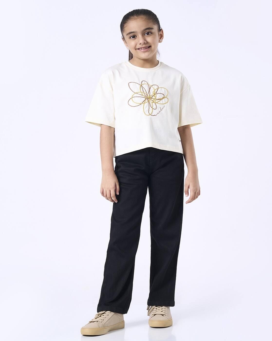BOXY FIT WAIST LENGTH T, OFF-WHITE, 4-5Y