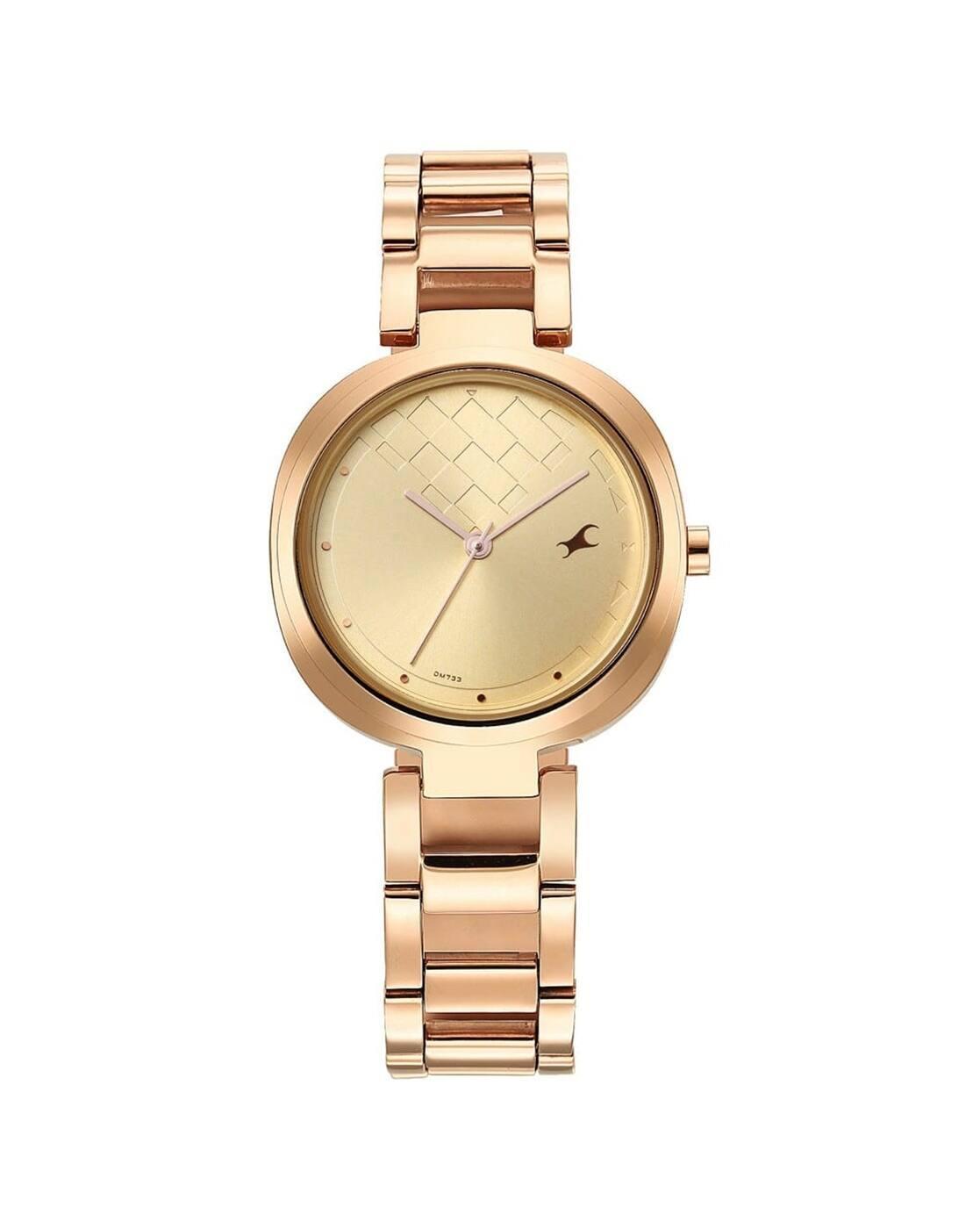 6247WM01 Stunners Golden Dial Stainless Steel Strap Watch