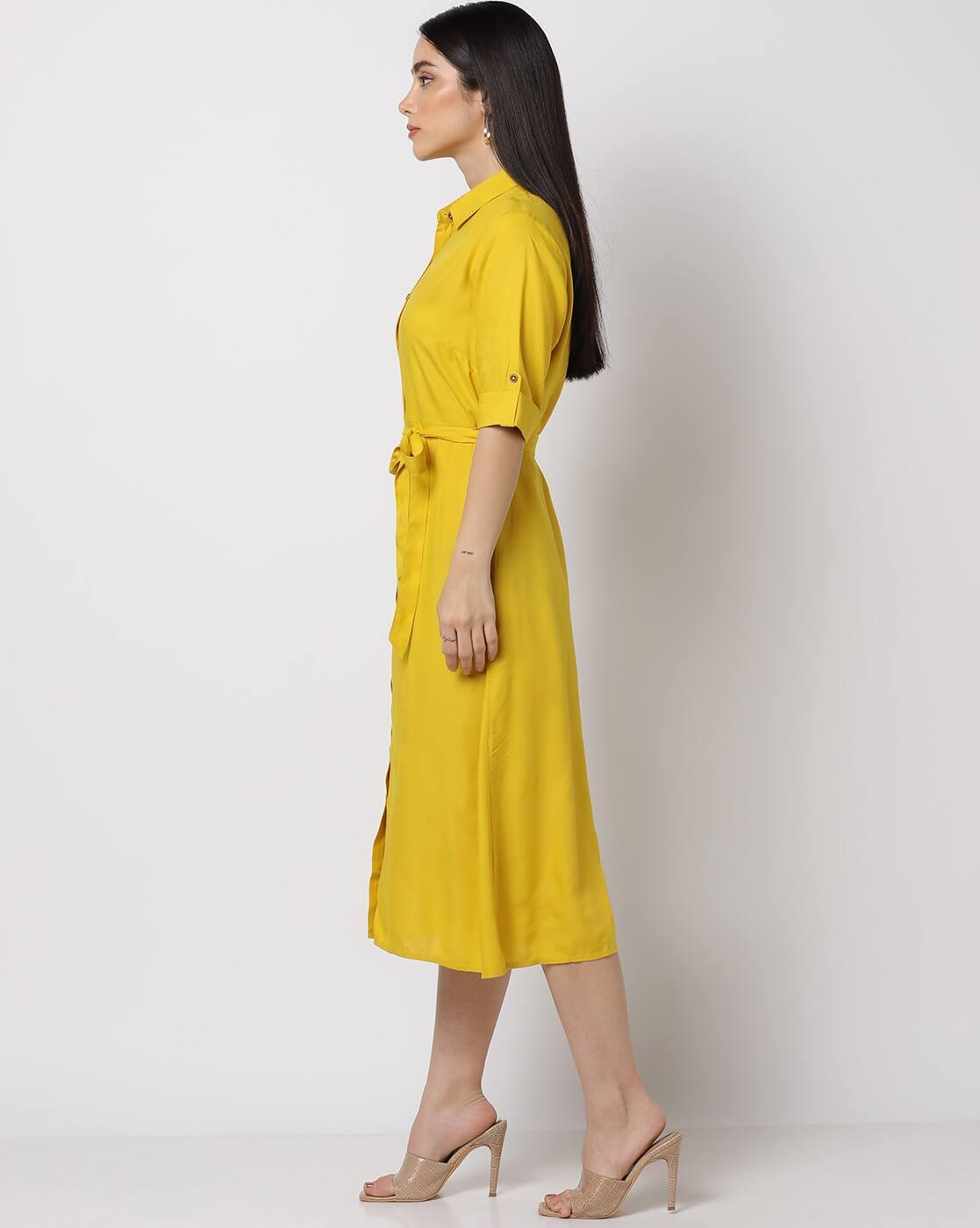 FIG DRESSES, YELLOW, S